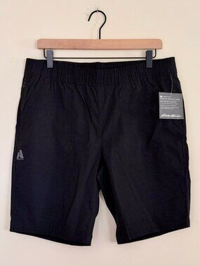 NWT Eddie Bauer First Ascent Black Ripstop Performance Shorts, size 12